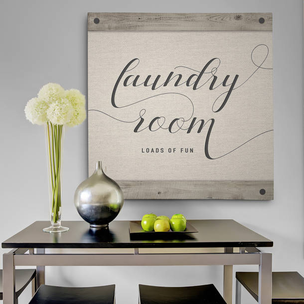 Red Barrel Studio® 2 Piece Wood Laundry Room Script Wall Décor Set & Reviews Wayfair